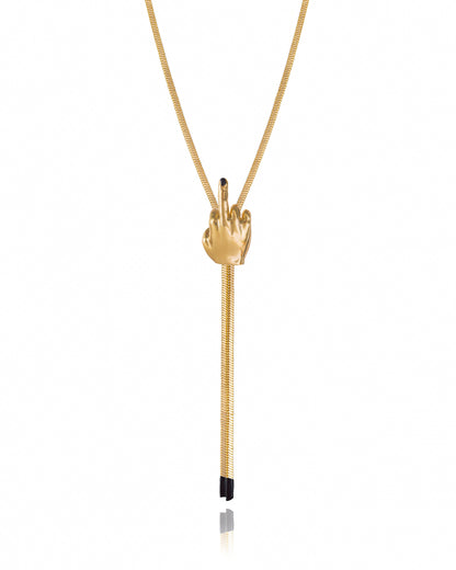 MIDDLE FINGER NECKLACE - GOLD