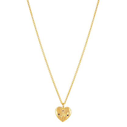 GOLD HEART MIDDLE FINGER CHARM