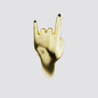 GOLD HAND HORNS RING