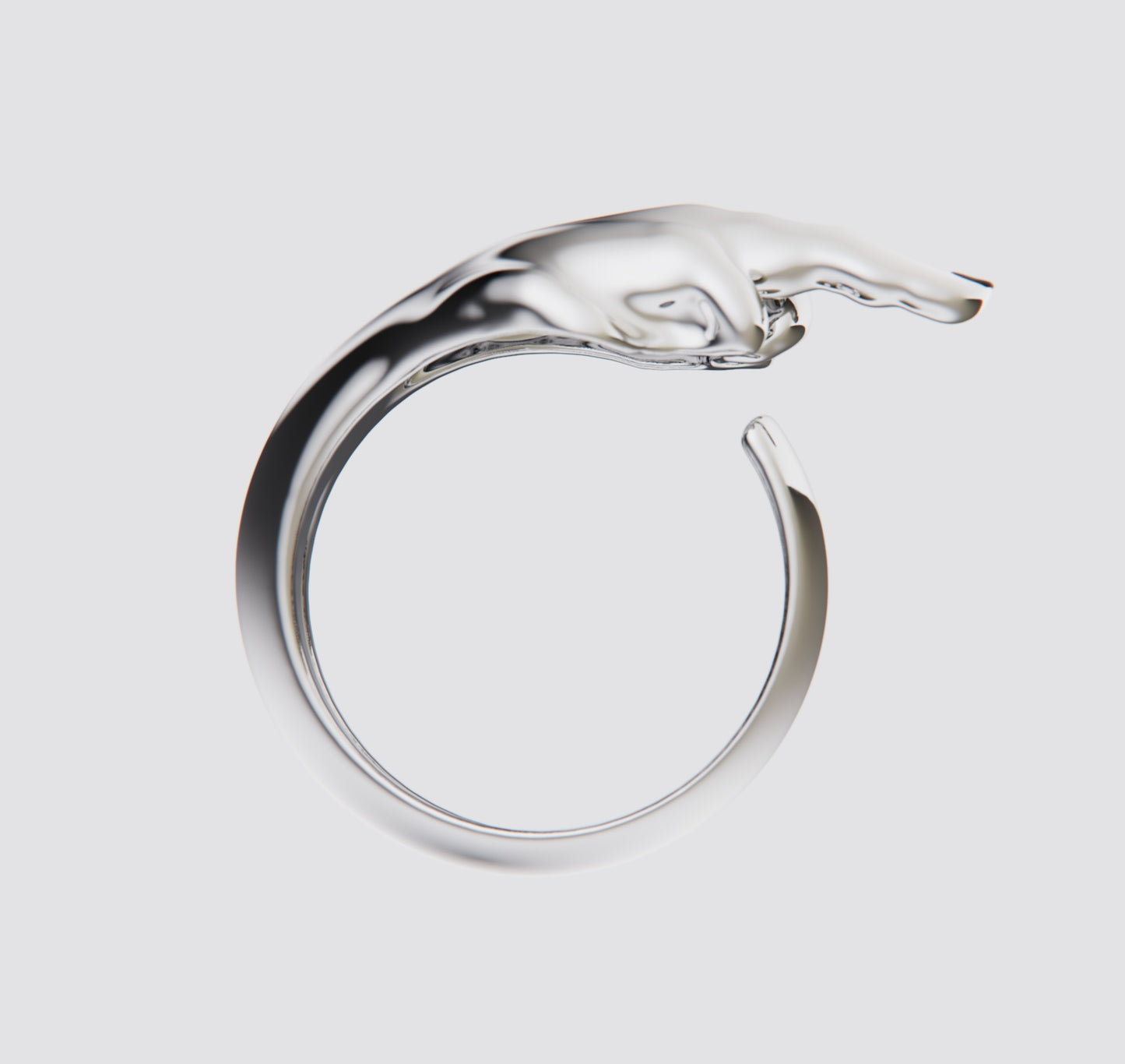SILVER MIDDLE FINGER RING